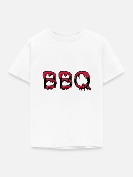 BBQ Grillen - Kinder T-Shirt - Weiß