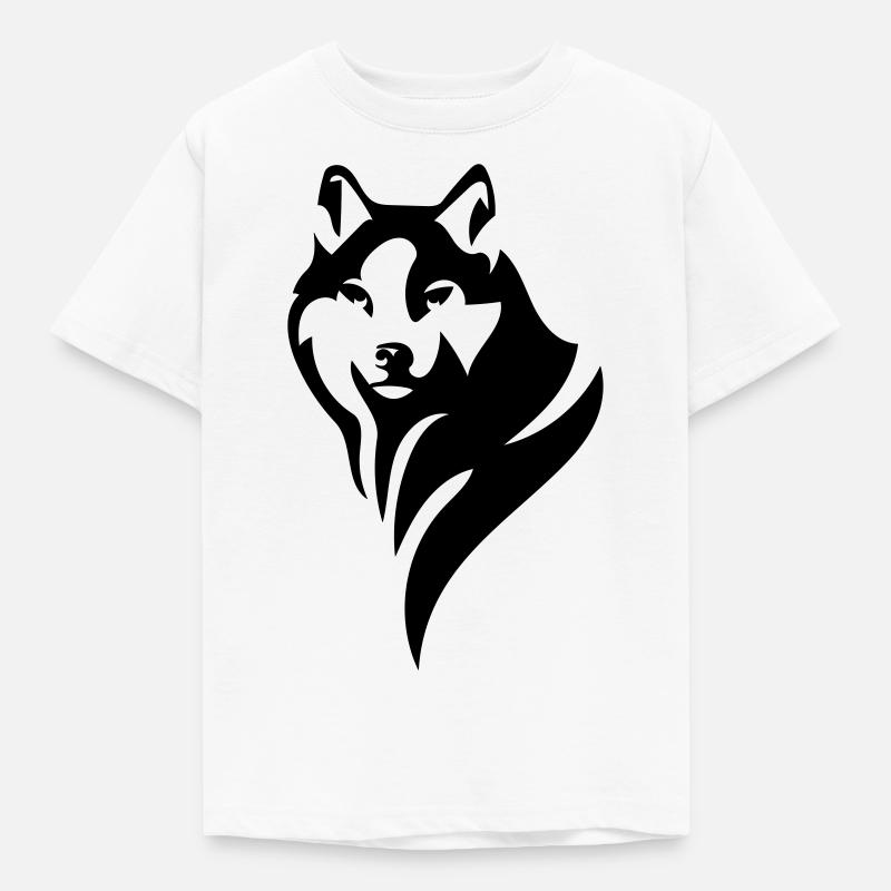 Wolf - Kinder T-Shirt - Weiß