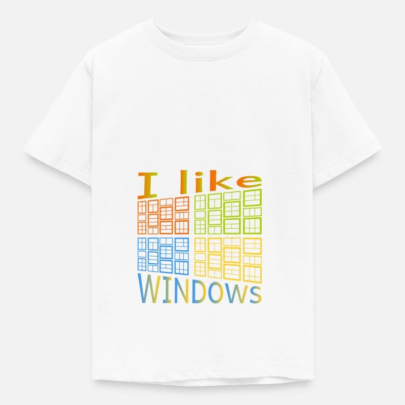 I like Windows - Kids' T-Shirt - white