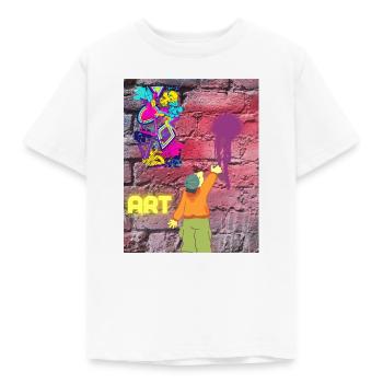 Graffiti ART - Kinder T-Shirt - Weiß - Vorne - AI Model Kid Male (0cm)