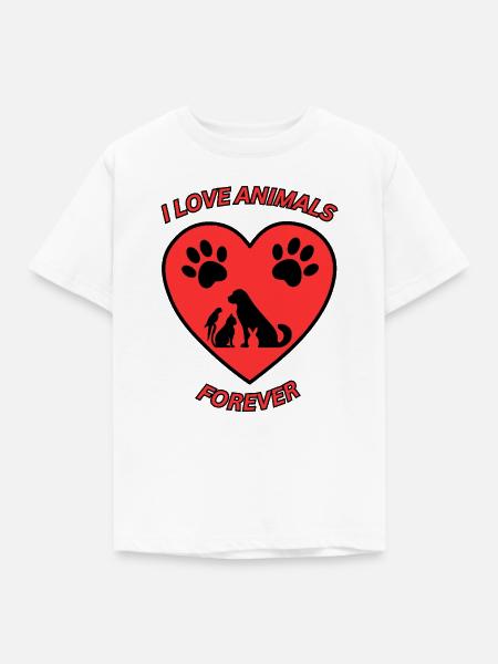 Tierliebe - Kinder T-Shirt - Weiß