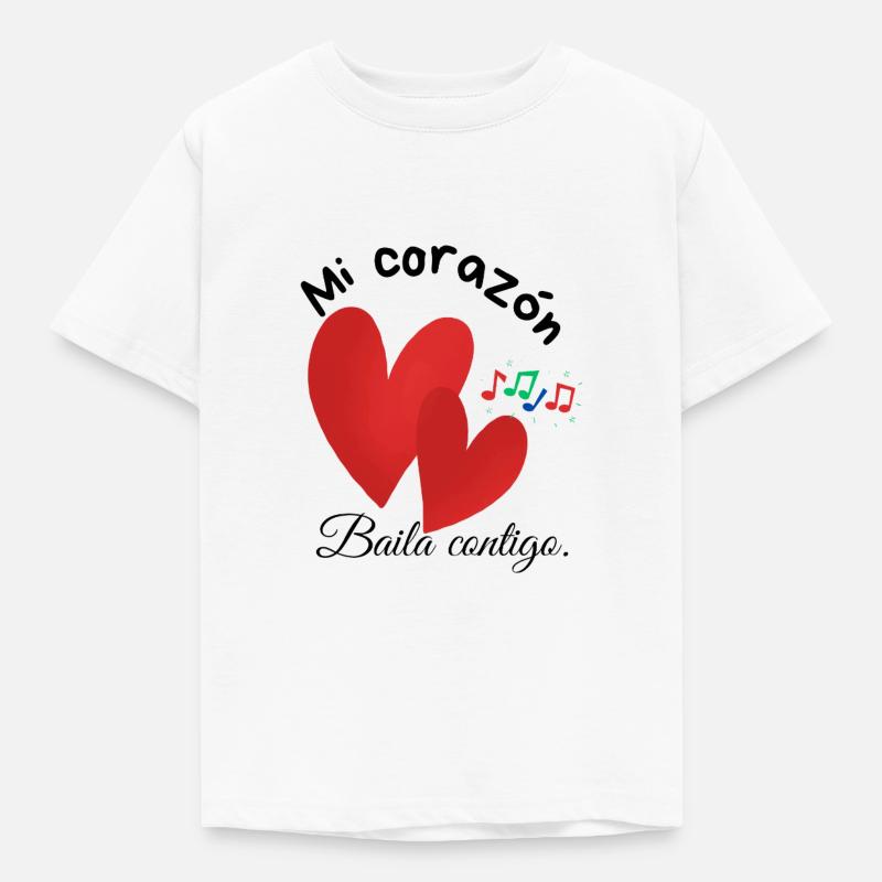 Rote Herzen - Kinder T-Shirt - Weiß