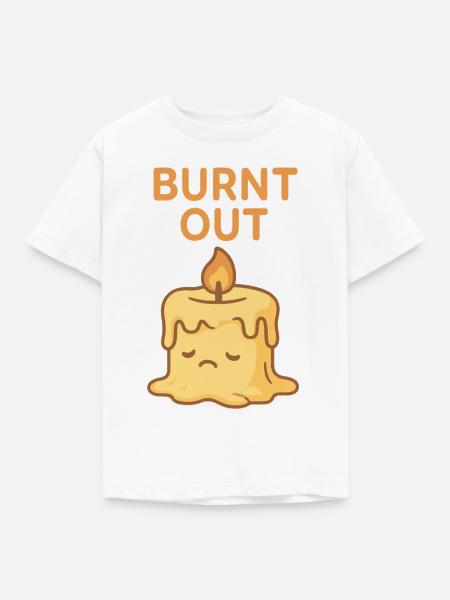 Ausgebrannte Kerze Stimmung T-Shirt - Kinder T-Shirt - Weiß
