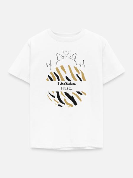 Tiger Streifen Halbkreis - Kinder T-Shirt - Weiß