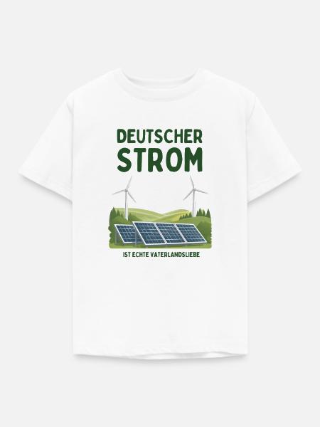 Deutscher Strom ist Vaterlandsliebe - Kinder T-Shirt - Weiß