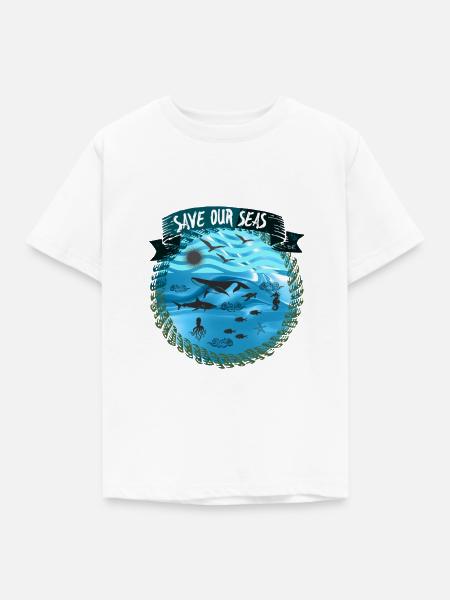 Mather Natur 🐢 - Kinder T-Shirt - Weiß