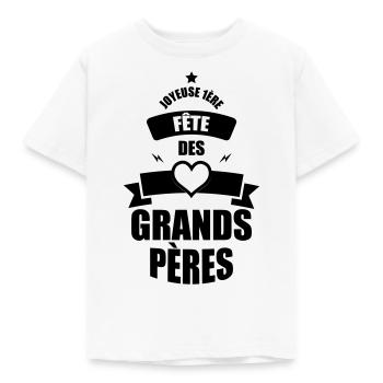 joyeuse 1ère fête des grands-peres - T-shirt Enfant - blanc - Devant - AI Model Kid Male (0cm)