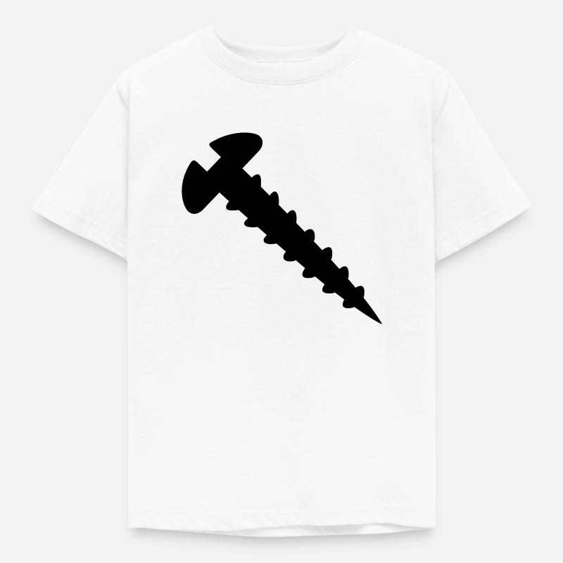 Schraube - Kinder T-Shirt - Weiß