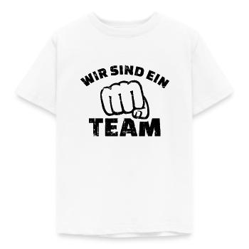 Team - Kinder T-Shirt - Weiß - Vorne - AI Model Kid Male (0cm)