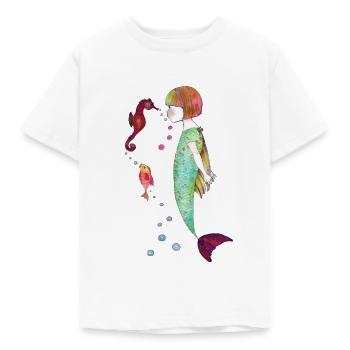 Wave Deep Kisses - Kinder T-Shirt - Weiß - Vorne - AI Model Kid Male (0cm)