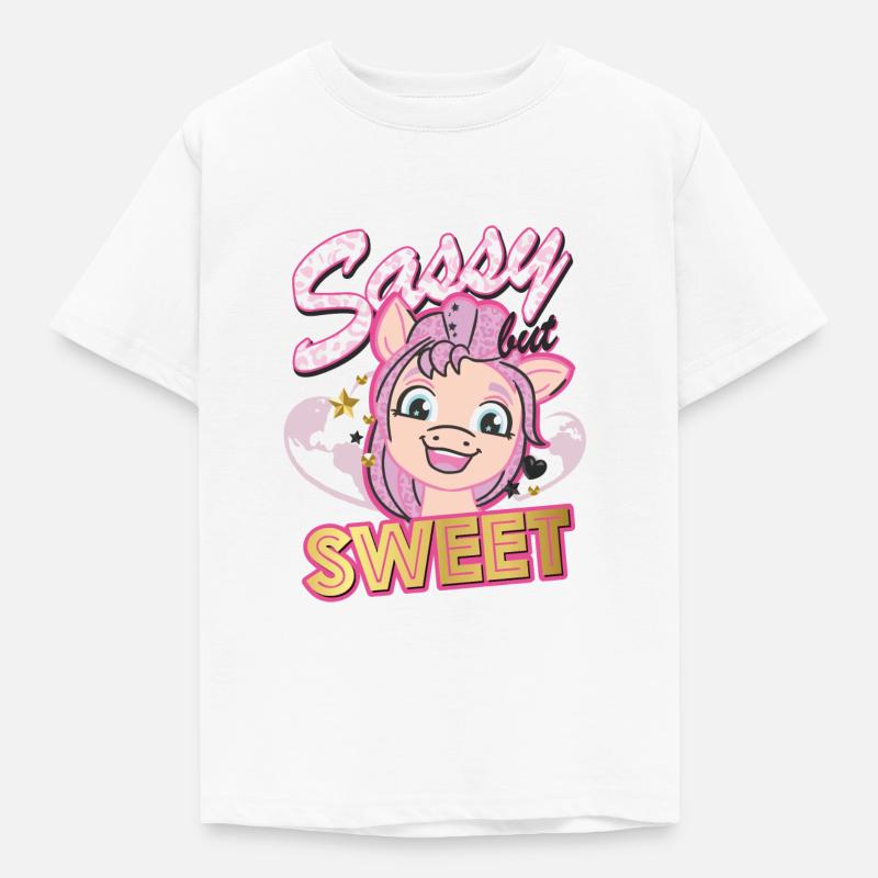 Il mio piccolo pony Sassy ma dolce con Fluttershy - Maglietta per bambini - bianco