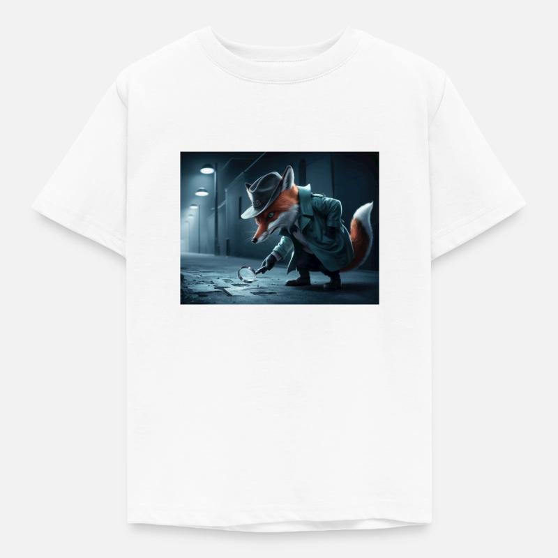 Detective Fox - Kids' T-Shirt - white