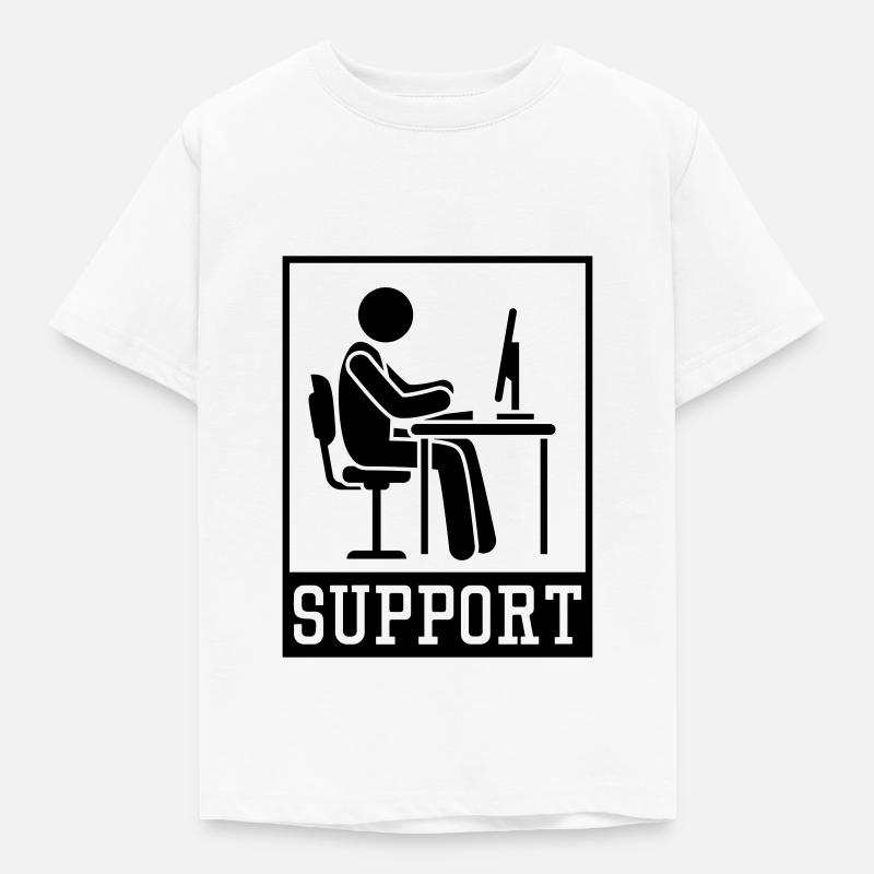 arbeiten office support berater - Kinder T-Shirt - Weiß