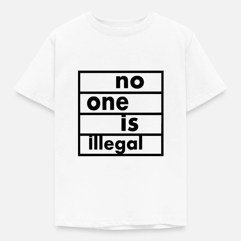 No one is illegal - Kids' T-Shirt - white