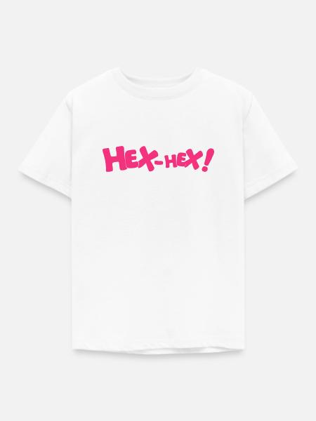 Bibi Blocksberg Hex Hex! Schriftzug pink - Kinder T-Shirt - Weiß