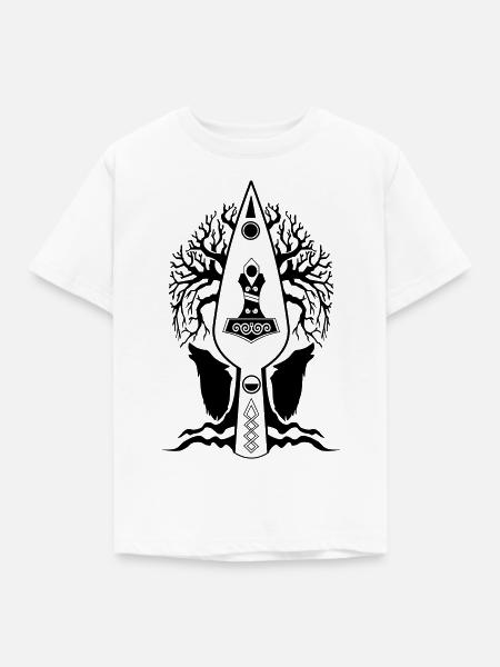 Yggdrasil - Kinder T-Shirt - Weiß
