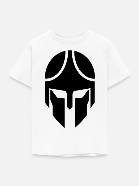 Spartanischer Helm - Kinder T-Shirt - Weiß