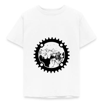 Biker en pignon (fond clair) - T-shirt Enfant - blanc - Devant - AI Model Kid Male (0cm)