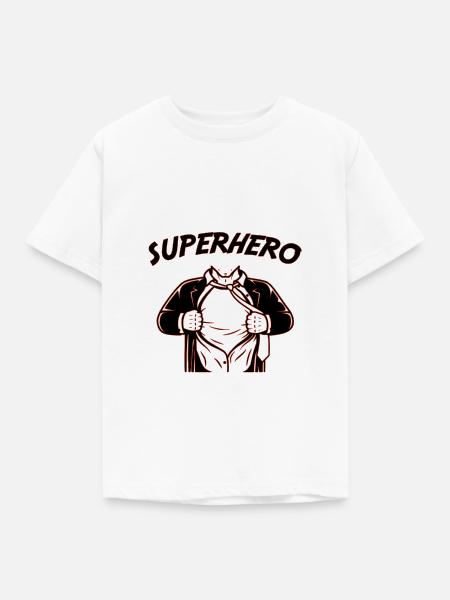 Superhero Kostüm Karneval Superheld - Kinder T-Shirt - Weiß
