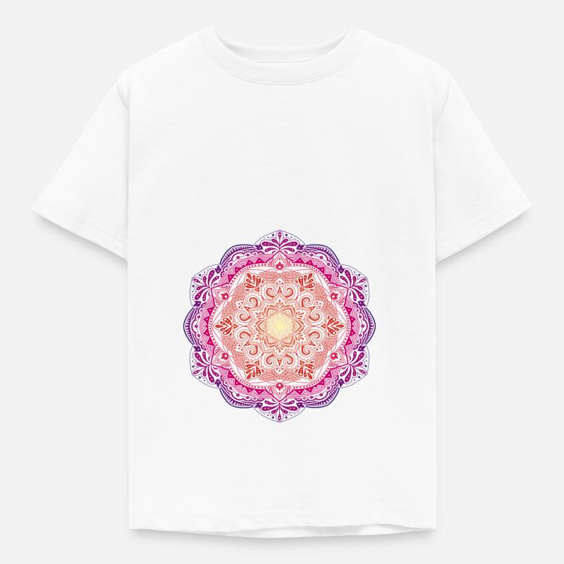 Mandala - Kinder T-Shirt - Weiß