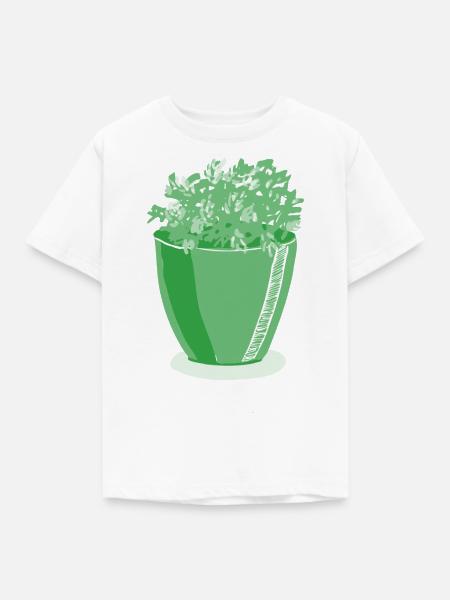 Grüne Vase - Kinder T-Shirt - Weiß