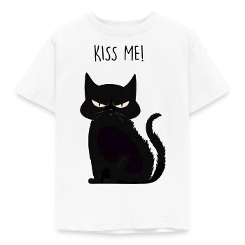 Comportement typique du chat Collection Dictons Baiser - T-shirt Enfant - blanc - Devant - AI Model Kid Male (0cm)