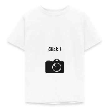 Camera Photo Click - T-shirt Enfant - blanc - Devant - AI Model Kid Male (0cm)