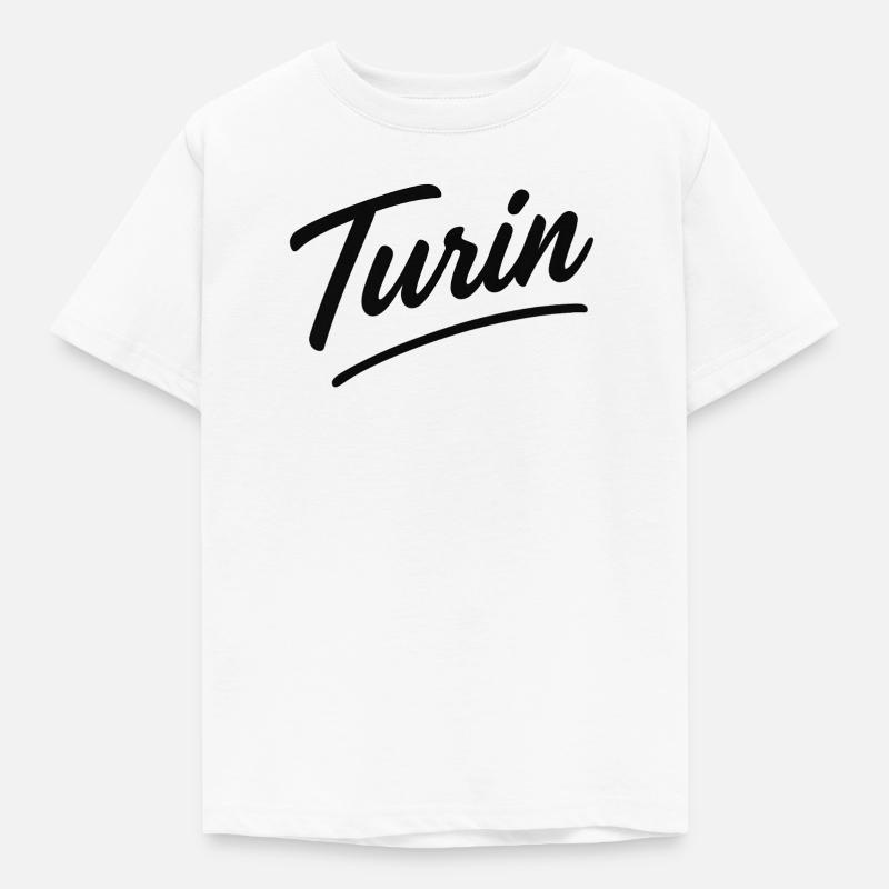 Turin Script Hand Lettering - Kids' T-Shirt - white