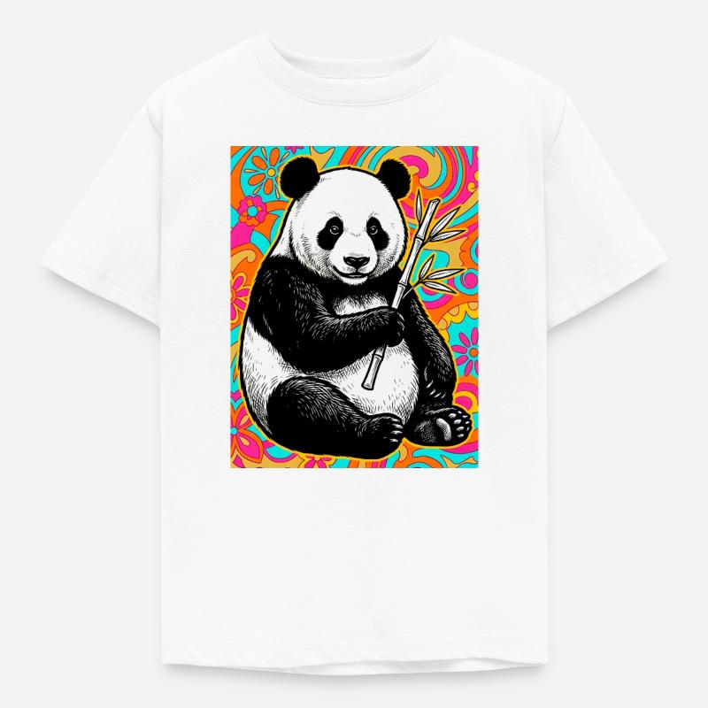 Panda - Kinder T-Shirt - Weiß
