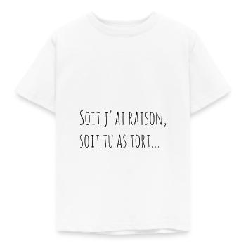 soit j'ai raison... - T-shirt Enfant - blanc - Devant - AI Model Kid Male (0cm)