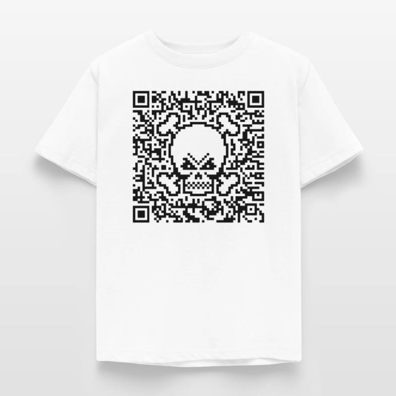 Totenkopf / Totenschädel (Quick Response Code / P) Kinder T-Shirt