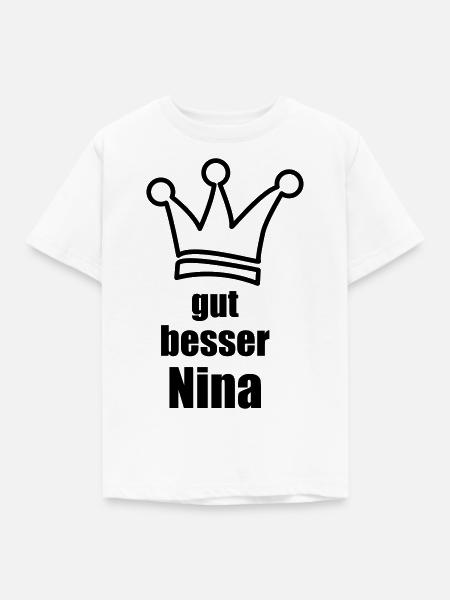 Nina - Kinder T-Shirt - Weiß
