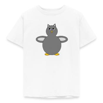 Niedliche graue Eule - Geschenkidee - Kinder T-Shirt - Weiß - Vorne - AI Model Kid Male (0cm)