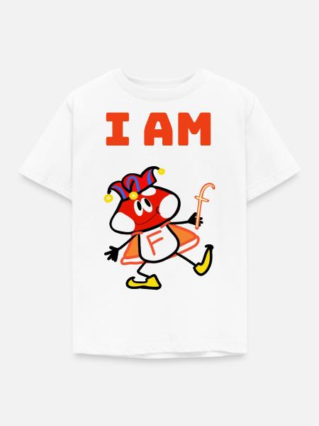 I AM F - Kinder T-Shirt - Weiß