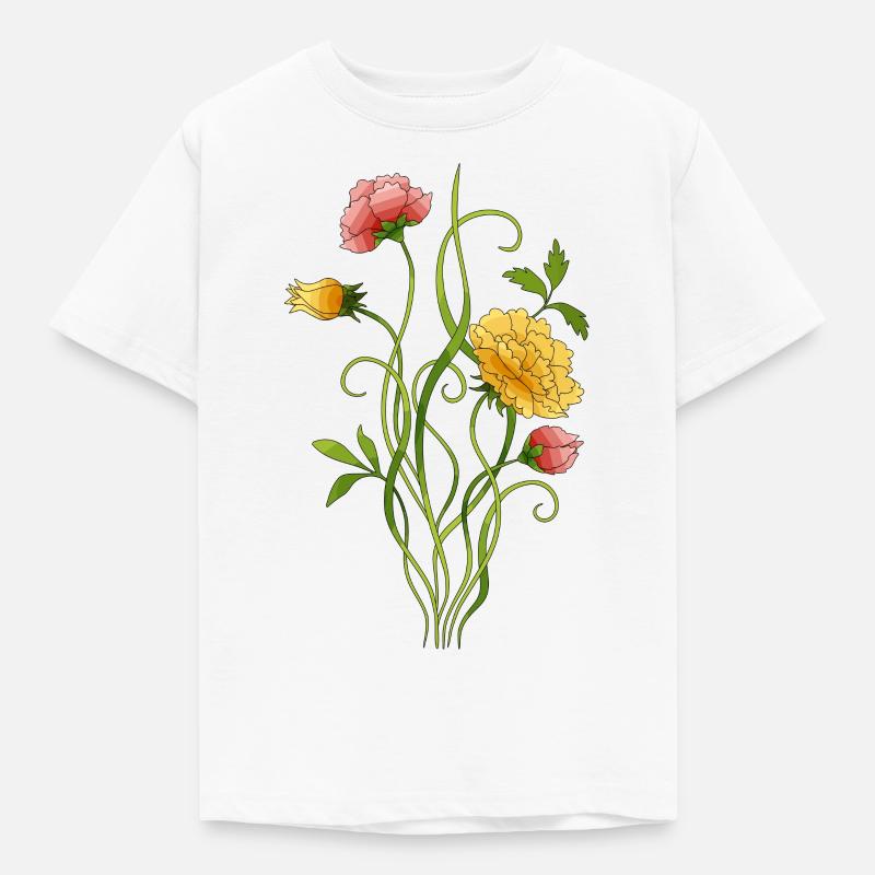 Blumen - Kinder T-Shirt - Weiß