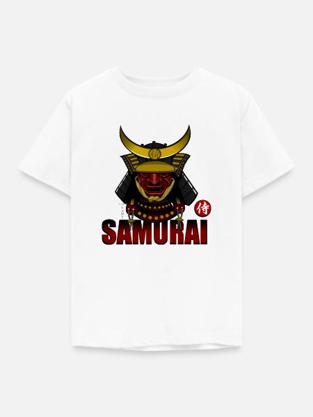 Samurai - Kinder T-Shirt - Weiß
