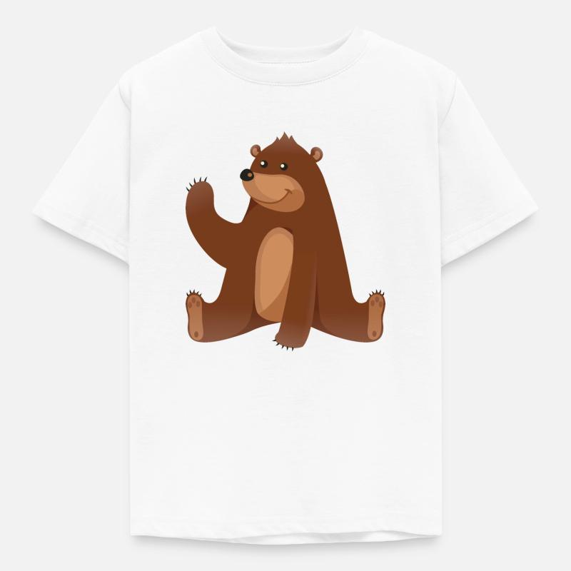 Bear - Kinder T-Shirt - Weiß