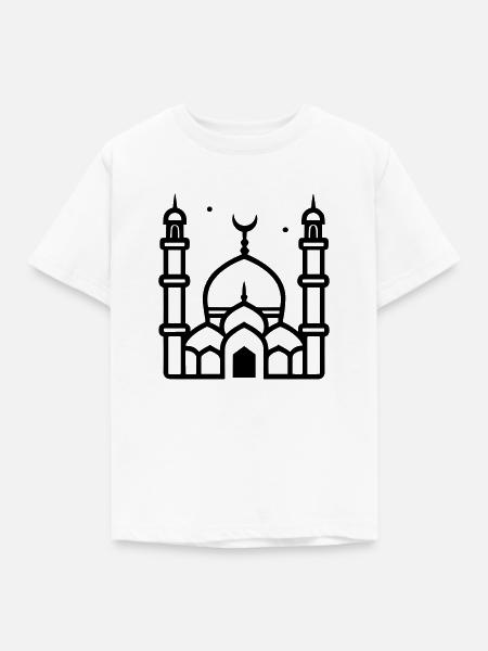 Moschee - Kinder T-Shirt - Weiß
