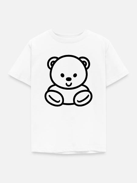 Teddybär - Kinder T-Shirt - Weiß