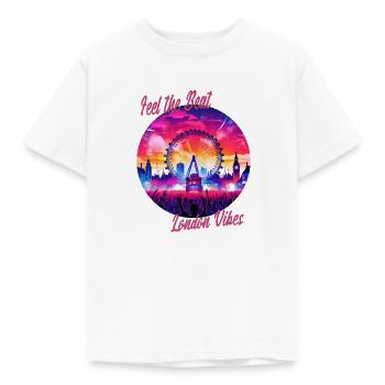 Feel the Beat - London Vibes - Kinder T-Shirt - Weiß - Vorne - AI Model Kid Male (0cm)