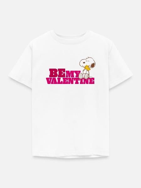 Peanøtter Be My Valentine - T-skjorte for barn - hvit
