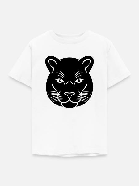 Kopf des Panthers - Kinder T-Shirt - Weiß