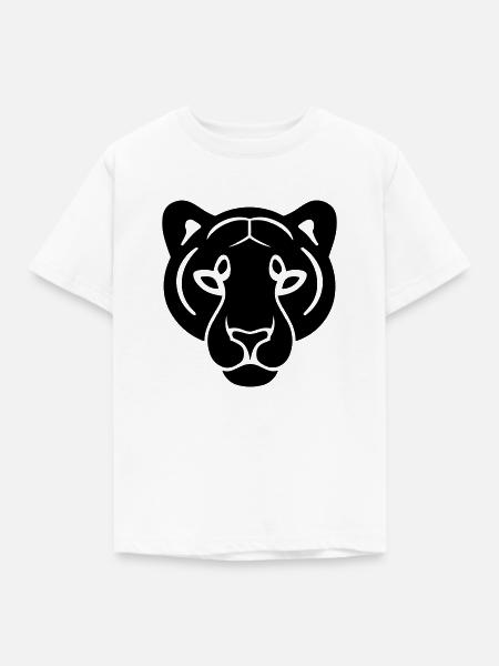 Kopf des Panthers - Kinder T-Shirt - Weiß