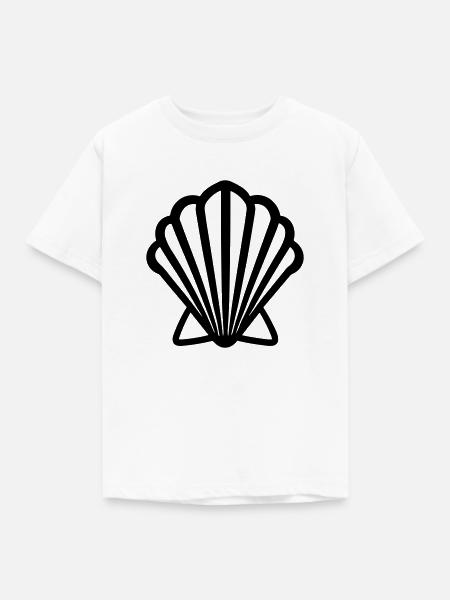 Muschel - Kinder T-Shirt - Weiß