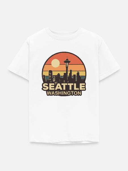 Seattle Washington - Kinder T-Shirt - Weiß