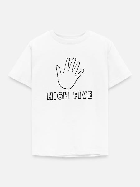 High Five - Kinder T-Shirt - Weiß