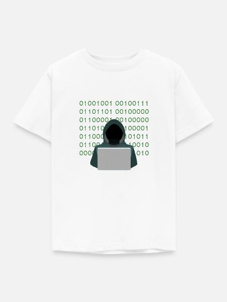 Hacker - Kinder T-Shirt - Weiß