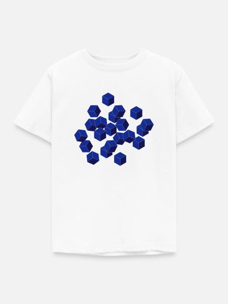 Cube - Kinder T-Shirt - Weiß