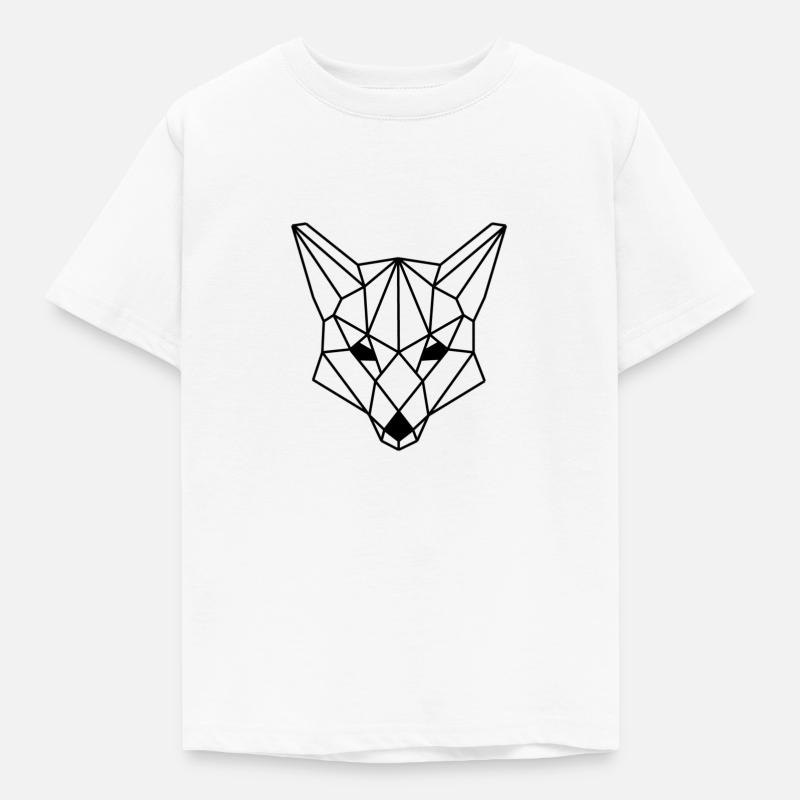 Fuchs Origami - Kinder T-Shirt - Weiß