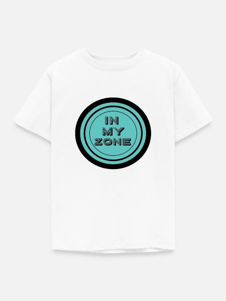 In meiner Zone Türkis - Kinder T-Shirt - Weiß